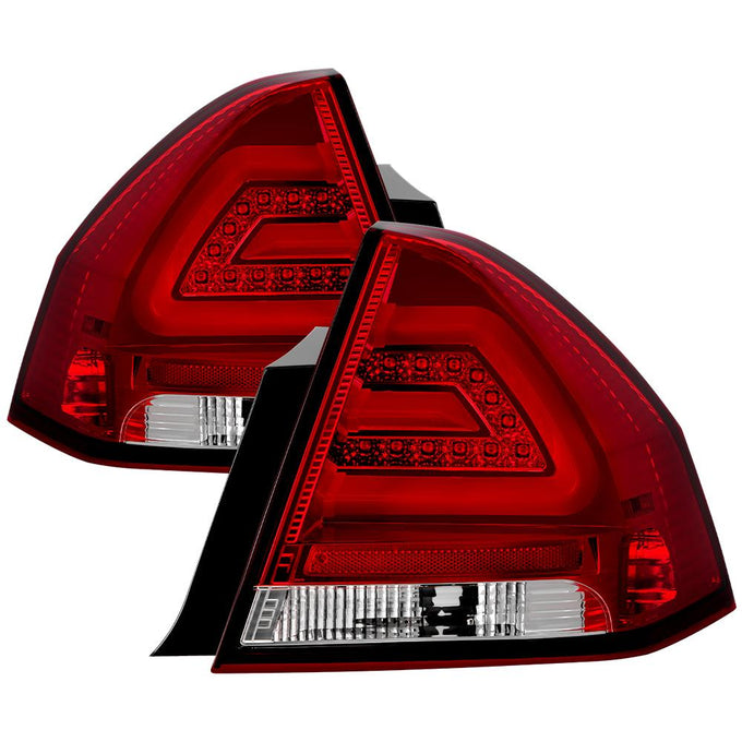 Red Clear LED Tail Lights <br>06-13 Chevrolet Impala 14-16 Chevrolet Impala Limited