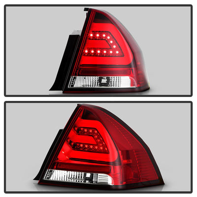 Red Clear LED Tail Lights <br>06-13 Chevrolet Impala 14-16 Chevrolet Impala Limited