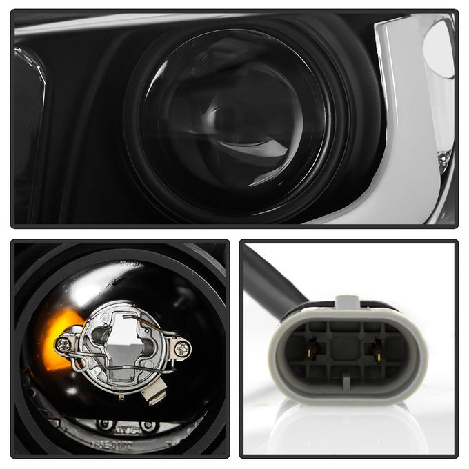 Light Bar DRL Black Projector Headlights <br>12-14 Honda Civic
