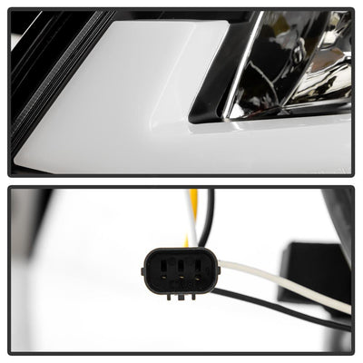 Light Bar DRL Black Projector Headlights <br>12-14 Honda Civic