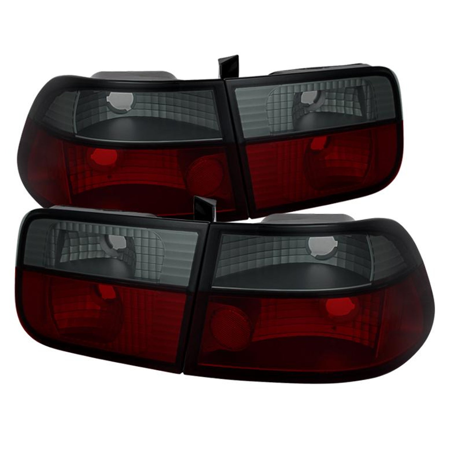 Red Smoke Crystal Tail Lights <br>96-00 Honda Civic