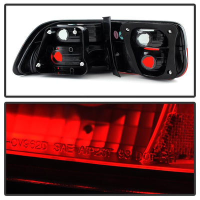 Red Smoke Crystal Tail Lights <br>96-00 Honda Civic