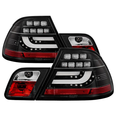 Black LED Tail Lights <br>04-06 BMW 325Ci 330Ci M3