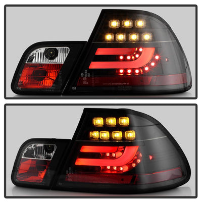 Black LED Tail Lights <br>04-06 BMW 325Ci 330Ci M3