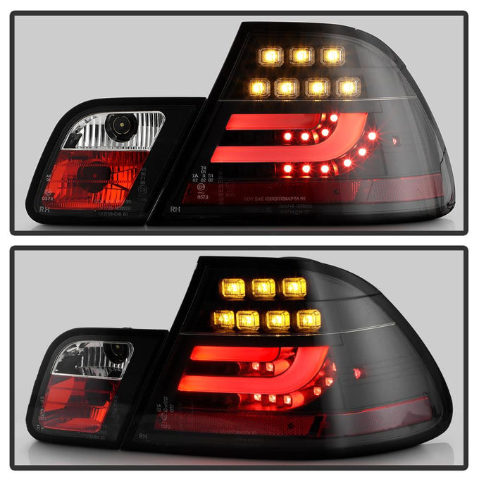 Black LED Tail Lights <br>04-06 BMW 325Ci 330Ci M3