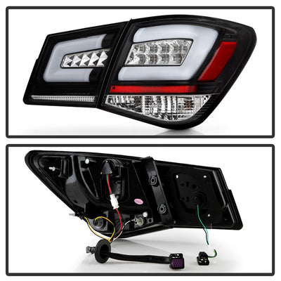 Black LED Tail Lights <br>11-15 Chevrolet Cruze 16 Chevrolet Cruze Limited