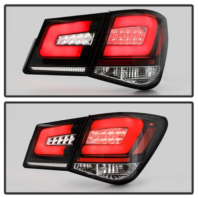 Black LED Tail Lights <br>11-15 Chevrolet Cruze 16 Chevrolet Cruze Limited