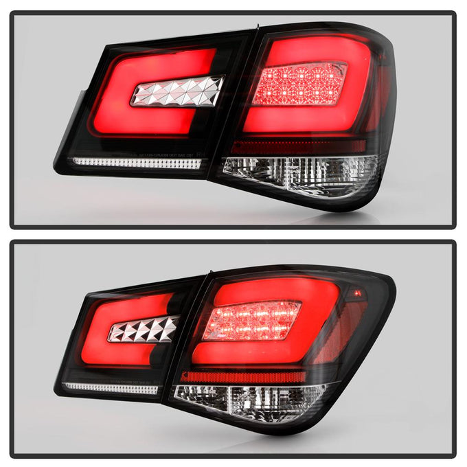 Black LED Tail Lights <br>11-15 Chevrolet Cruze 16 Chevrolet Cruze Limited