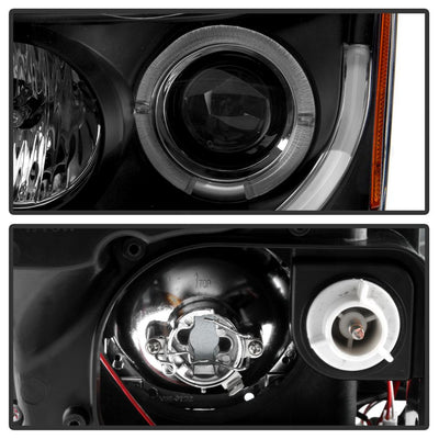 Light Tube DRL Black LED Halo Projector Headlights <br>10-12 Nissan Altima