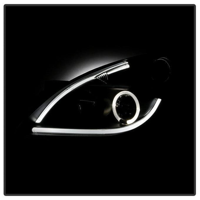 Light Tube DRL Black LED Halo Projector Headlights <br>10-12 Nissan Altima