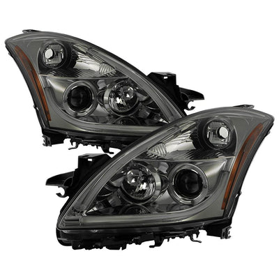 Light Tube DRL Smoke LED Halo Projector Headlights <br>10-12 Nissan Altima