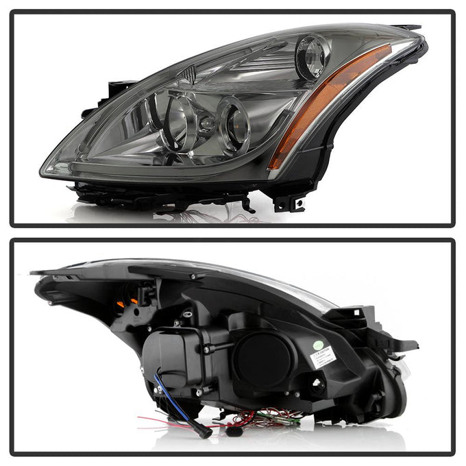 Light Tube DRL Smoke LED Halo Projector Headlights <br>10-12 Nissan Altima
