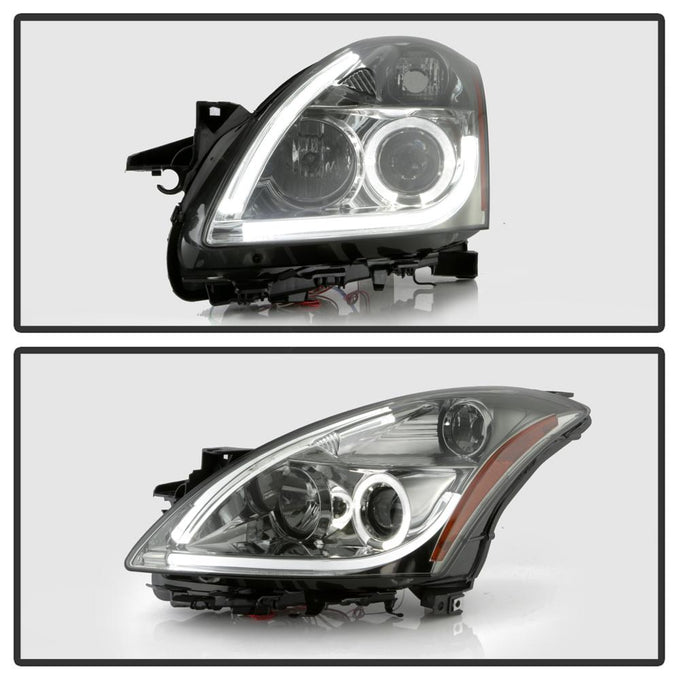 Light Tube DRL Smoke LED Halo Projector Headlights <br>10-12 Nissan Altima