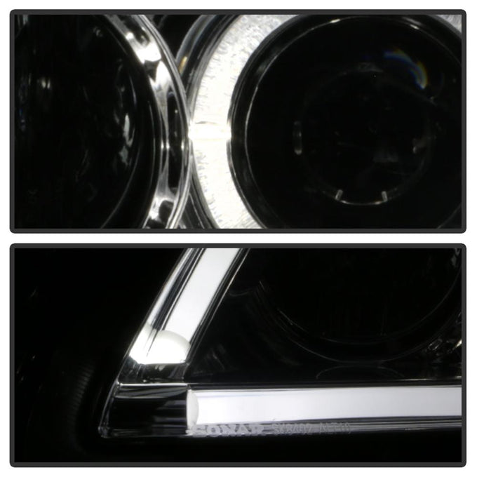 Light Tube DRL Smoke LED Halo Projector Headlights <br>10-12 Nissan Altima