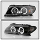 LED Halo Black Projector Headlights <br>04-06 BMW 325Ci 330Ci M3