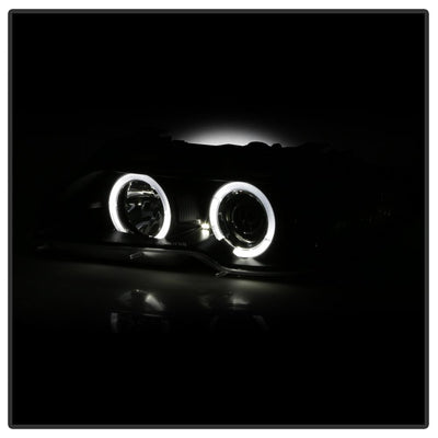 LED Halo Black Projector Headlights <br>04-06 BMW 325Ci 330Ci M3