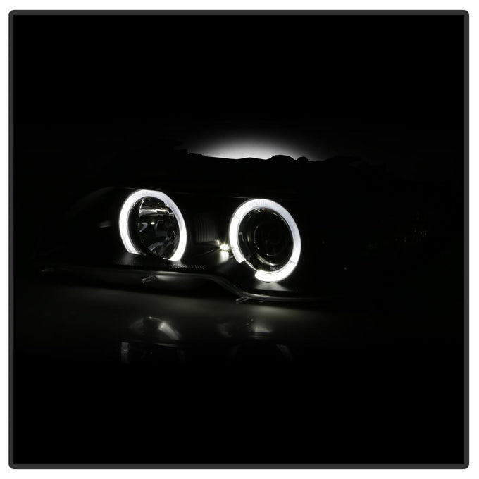 LED Halo Black Projector Headlights <br>04-06 BMW 325Ci 330Ci M3