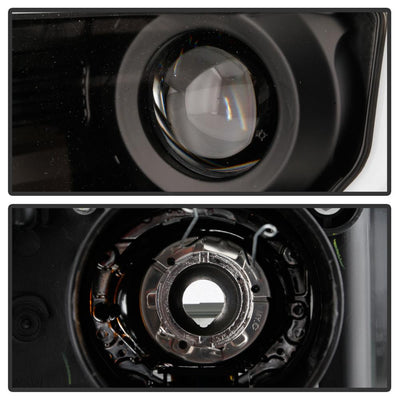 Light Bar DRL Black Projector Headlights <br>09-14 Ford F-150