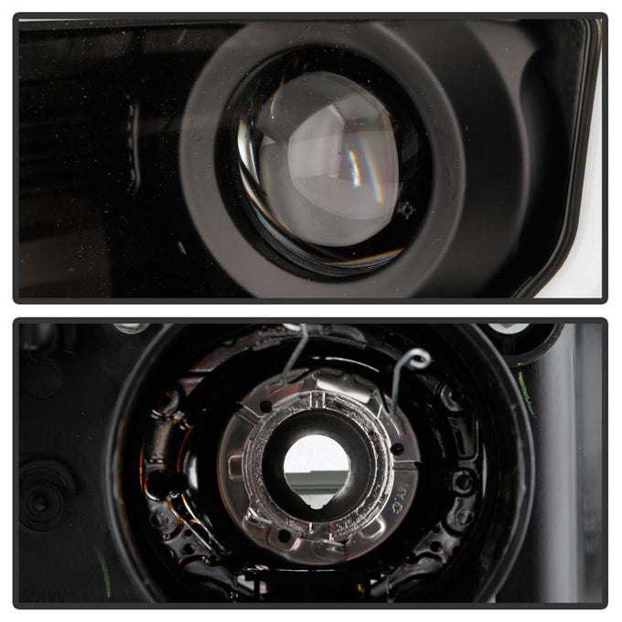 Light Bar DRL Black Projector Headlights <br>09-14 Ford F-150