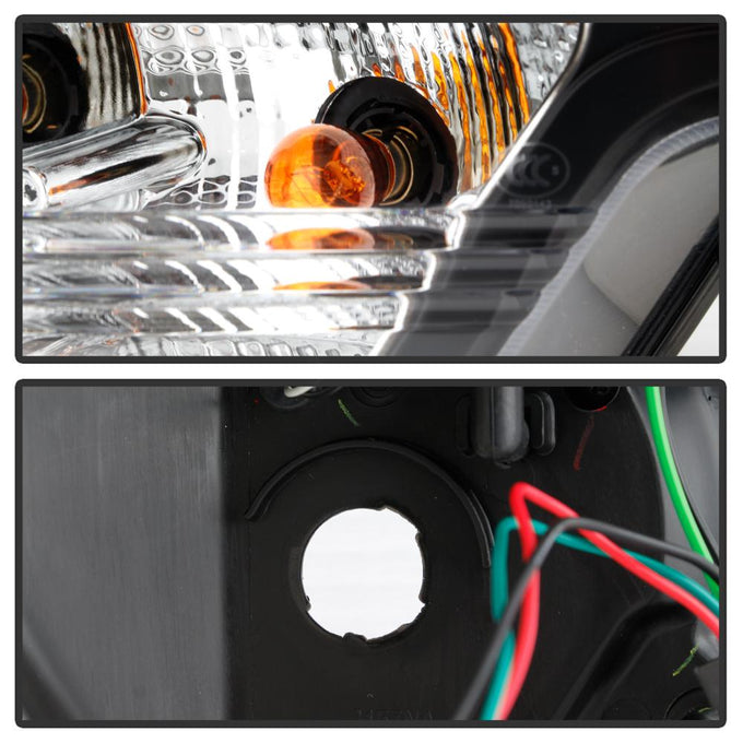 Light Bar DRL Black Projector Headlights <br>09-14 Ford F-150