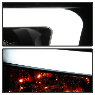 Light Bar DRL Black Projector Headlights <br>09-14 Ford F-150