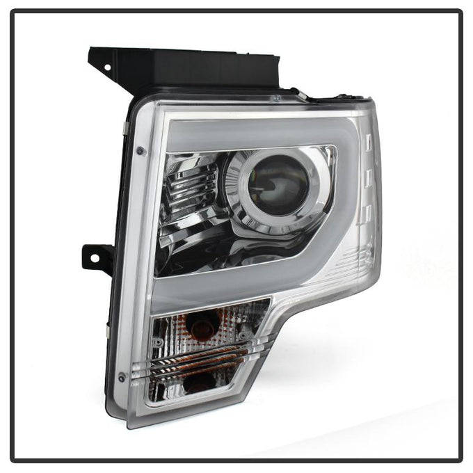 Light Bar DRL Chrome Projector Headlights <br>13-14 Ford F-150