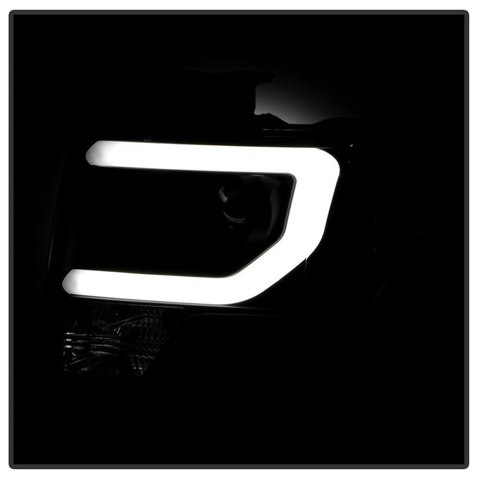 Light Bar DRL Black Projector Headlights <br>13-14 Ford F-150