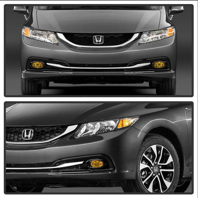Yellow OEM Fog Light w/Switch <br>13-15 Honda Civic