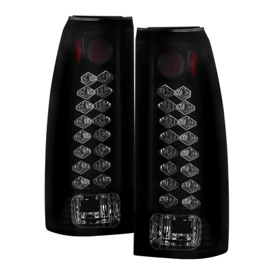 Black Smoke LED Tail Lights <br>88-98 Chevy GMC C/K-Series