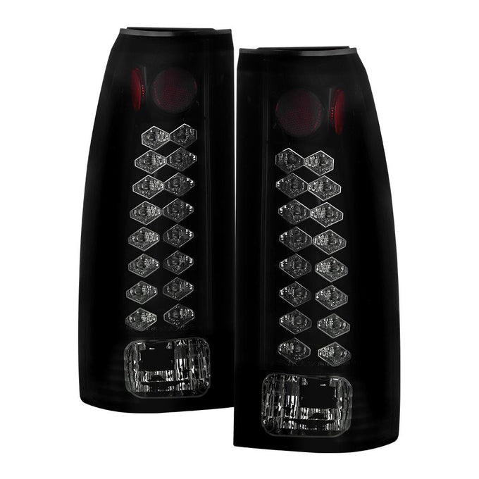 Black Smoke LED Tail Lights <br>88-98 Chevy GMC C/K-Series