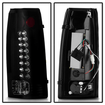 Black Smoke LED Tail Lights <br>88-98 Chevy GMC C/K-Series