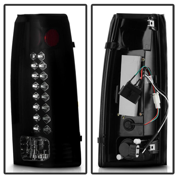 Black Smoke LED Tail Lights <br>88-98 Chevy GMC C/K-Series