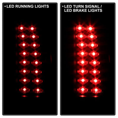 Black Smoke LED Tail Lights <br>88-98 Chevy GMC C/K-Series