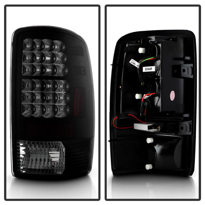 Black Smoke LED Tail Lights <br>00-06 Chevy Suburban Tahoe, GMC Yukon Yukon XL 2500