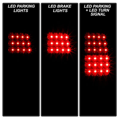 Black Smoke LED Tail Lights <br>00-06 Chevy Suburban Tahoe, GMC Yukon Yukon XL 2500