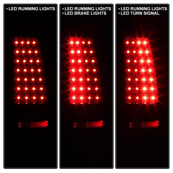 Black Smoke LED Tail Lights <br>03-06 Chevy Silverado, 2007 Classic