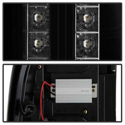 Black Smoke LED Tail Lights <br>07-13 Chevy Silverado, GMC Sierra 14 GMC Sierra 2500 HD