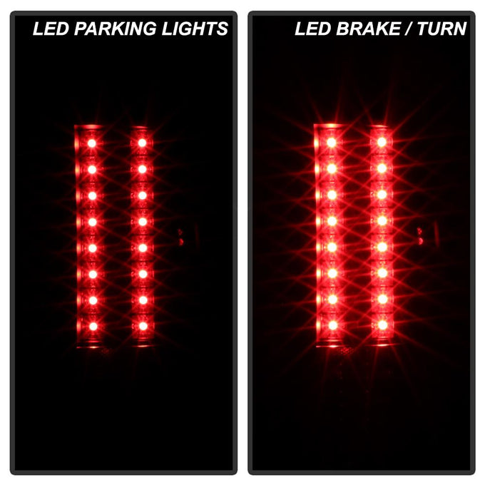 Black Smoke LED Tail Lights <br>07-13 Chevy Silverado, GMC Sierra 14 GMC Sierra 2500 HD