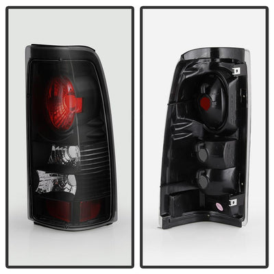Black Smoke Euro Style Tail Lights <br>99-02 Chevy Silverado, GMC Sierra 1500 2500 3500