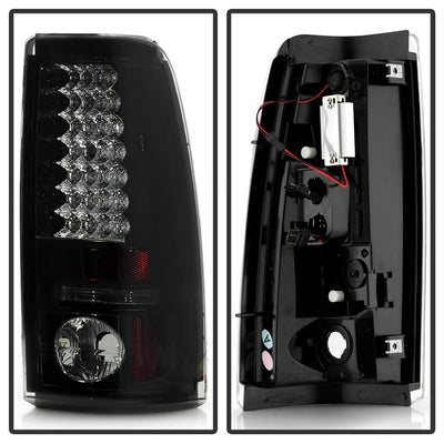 Black Smoke LED Tail Lights <br>99-02 Chevy Silverado, GMC Sierra 1500 2500 3500
