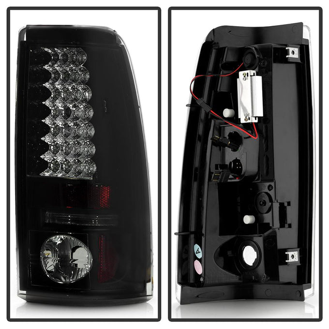 Black Smoke LED Tail Lights <br>99-02 Chevy Silverado, GMC Sierra 1500 2500 3500