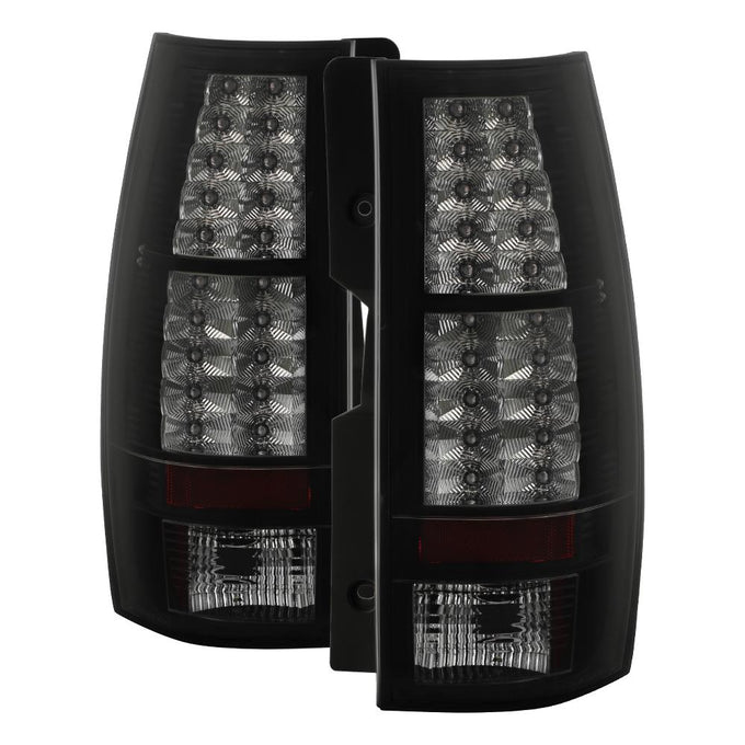 Black Smoke LED Tail Lights <br>07-14 Chevy Suburban 1500 2500 Tahoe, Yukon XL 1500