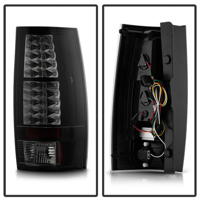 Black Smoke LED Tail Lights <br>07-14 Chevy Suburban 1500 2500 Tahoe, Yukon XL 1500