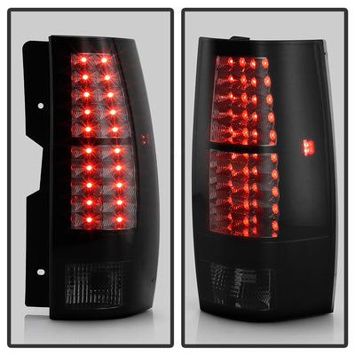 Black Smoke LED Tail Lights <br>07-14 Chevy Suburban 1500 2500 Tahoe, Yukon XL 1500