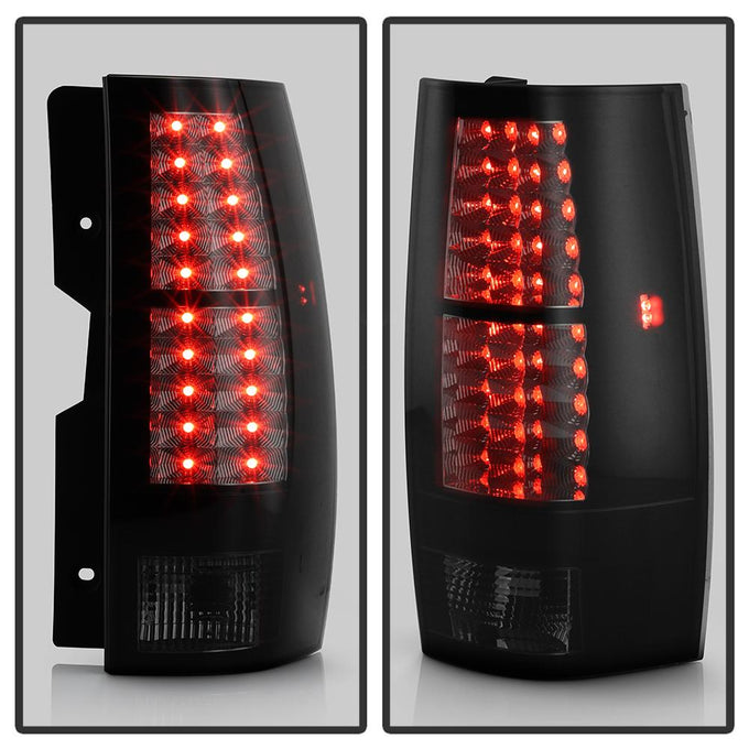 Black Smoke LED Tail Lights <br>07-14 Chevy Suburban 1500 2500 Tahoe, Yukon XL 1500