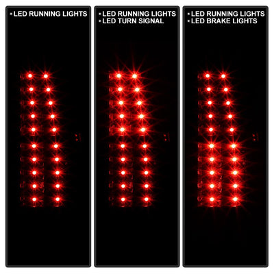 Black Smoke LED Tail Lights <br>07-14 Chevy Suburban 1500 2500 Tahoe, Yukon XL 1500