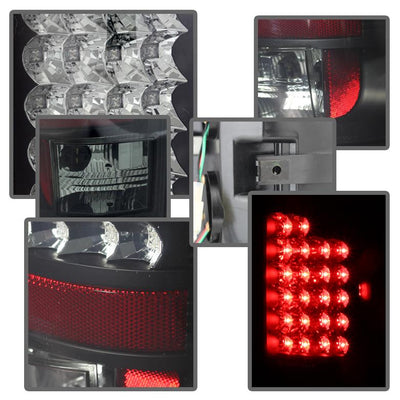 Black Smoke LED Tail Lights <br>02-06 Dodge Ram 1500 03-06 Dodge Ram 3500 Ram 2500