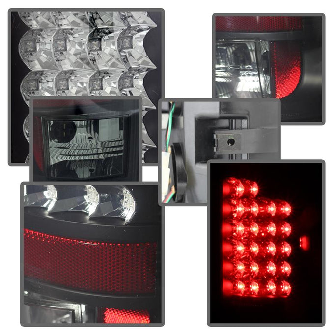 Black Smoke LED Tail Lights <br>02-06 Dodge Ram 1500 03-06 Dodge Ram 3500 Ram 2500