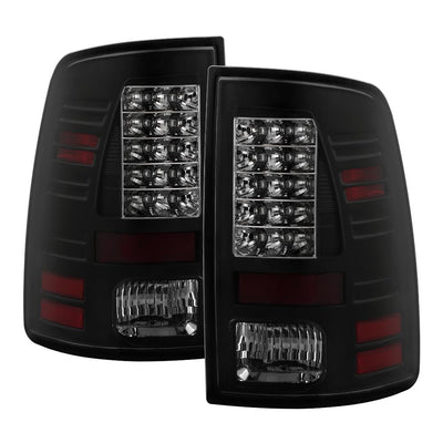 Black Smoke LED Tail Lights <br>09-18 Dodge Ram 1500 2500 3500