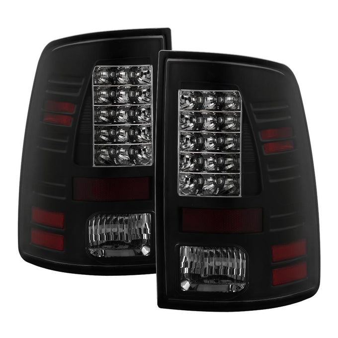 Black Smoke LED Tail Lights <br>09-18 Dodge Ram 1500 2500 3500